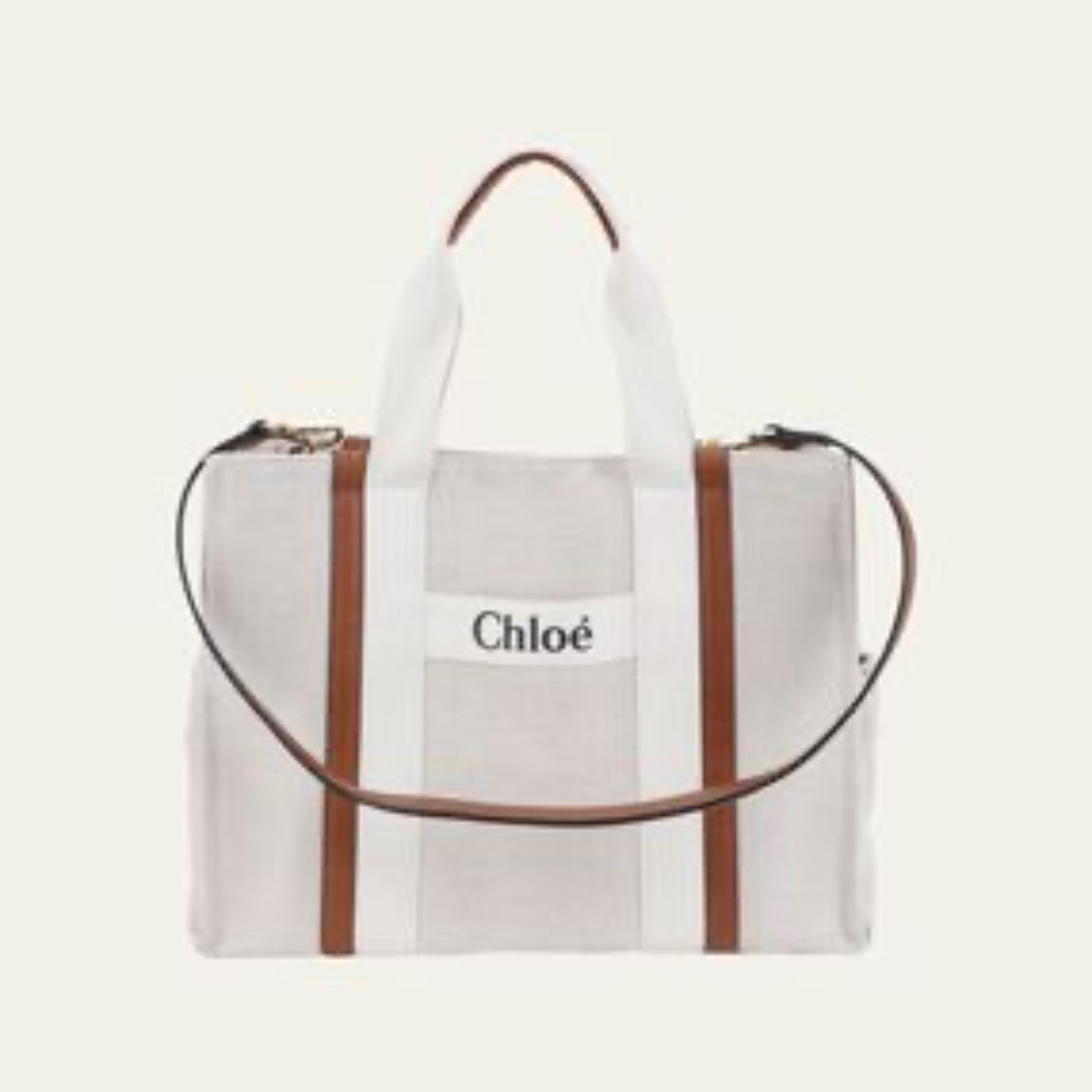 Chloe diaper bag - cream canvas